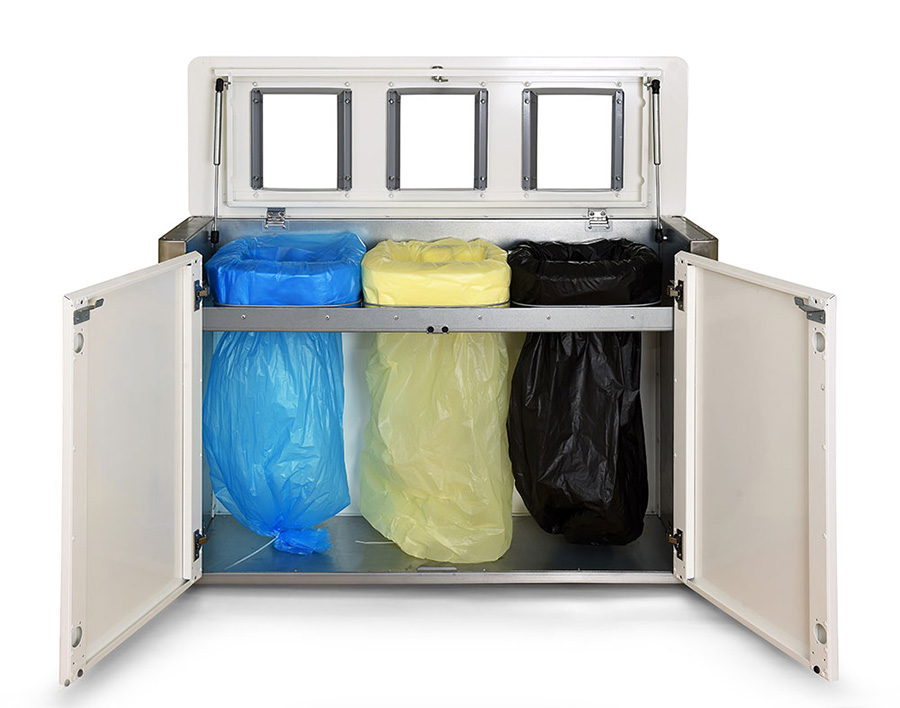 Longopac® Bin Commerz 3 Behälter für Abfalltrennung – Bild 2
